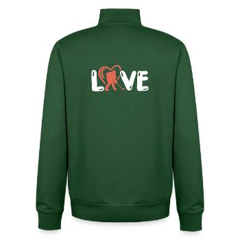 Eishockey Eishockeyspieler - Unisex Organic Zip Sweatshirt von Stanley/Stella - Flaschengrün - Hinten - AI Model Male 185 dark (185cm)