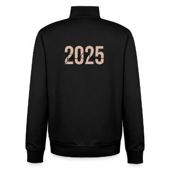 Werdende Mama 2025 - Unisex Organic Zip Sweatshirt von Stanley/Stella - Schwarz - Hinten - AI Model Male 185 light (185cm)