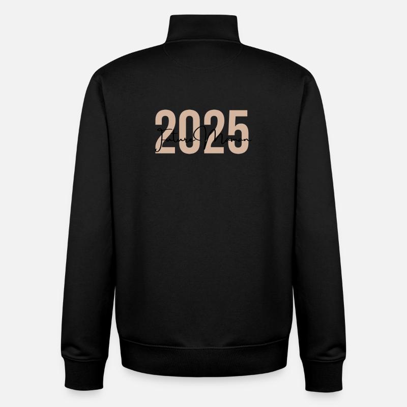 Future Maman 2025 - Sweat zippé unisexe en coton bio Stanley/Stella - noir