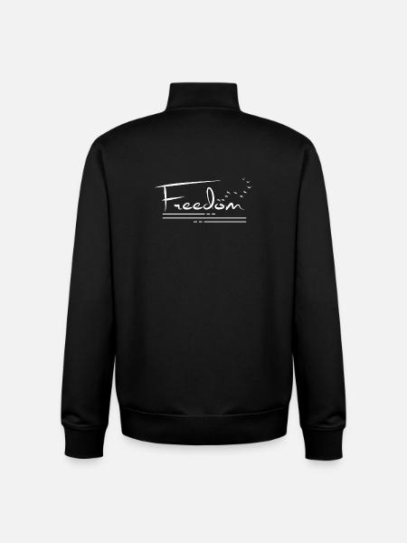 Freedom: Light Bird Flight - Unisex Organic Zip Sweatshirt by Stanley/Stella - black