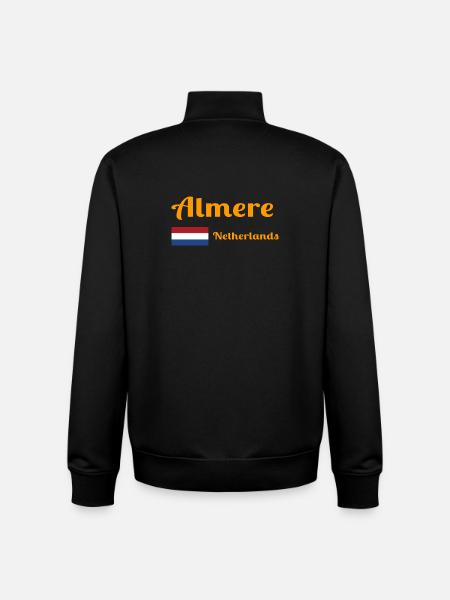 Almere Pays-Bas - Imprimés élégants - Sweat zippé unisexe en coton bio Stanley/Stella - noir