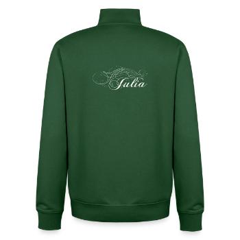 Julia verziert weiss - Unisex Organic Zip Sweatshirt von Stanley/Stella - Flaschengrün - Hinten - AI Model Male 185 dark (185cm)