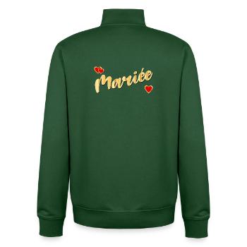 VERHEIRATETER JUNGGESELLENABSCHIED - Unisex Organic Zip Sweatshirt von Stanley/Stella - Flaschengrün - Hinten - AI Model Male 185 dark (185cm)