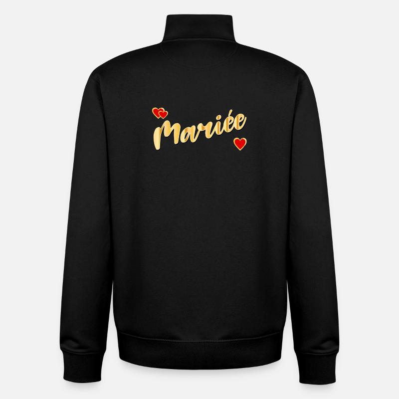 MARRIED bachelorette PARTY - Unisex Organic Zip Sweatshirt by Stanley/Stella - black