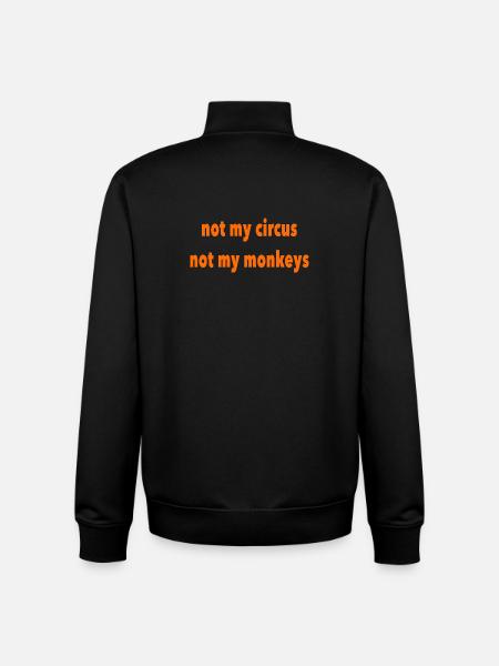 Pas mon cirque - Sweat zippé unisexe en coton bio Stanley/Stella - noir