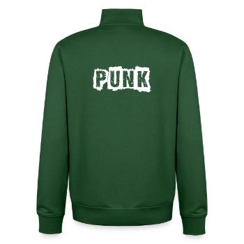 Punk-Logo Urbanes Design - Unisex Organic Zip Sweatshirt von Stanley/Stella - Flaschengrün - Hinten - AI Model Male 185 dark (185cm)