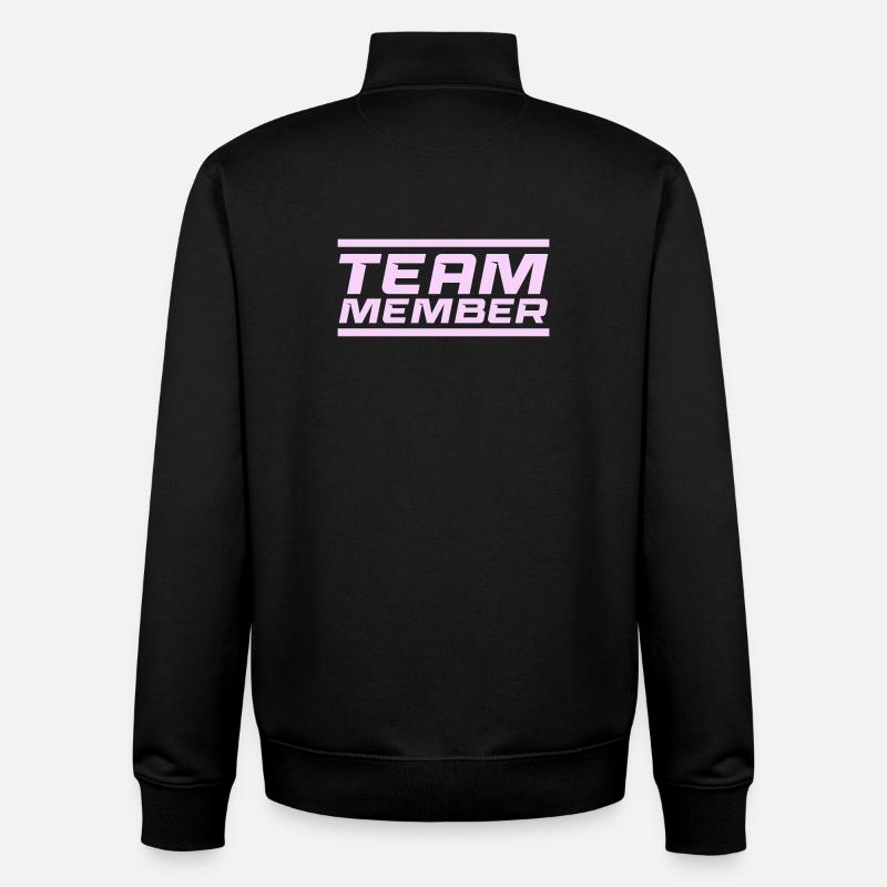 Team Member Schriftzug Lavendel - Unisex Organic Zip Sweatshirt von Stanley/Stella - Schwarz