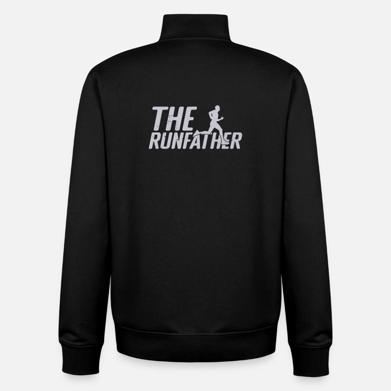 Marathonien The Runfather Running - Sweat zippé unisexe en coton bio Stanley/Stella - noir