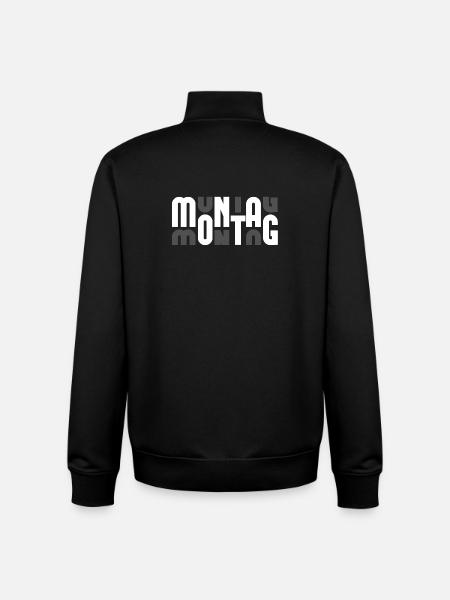 Motif Monday Black/Grey - Unisex Organic Zip Sweatshirt by Stanley/Stella - black