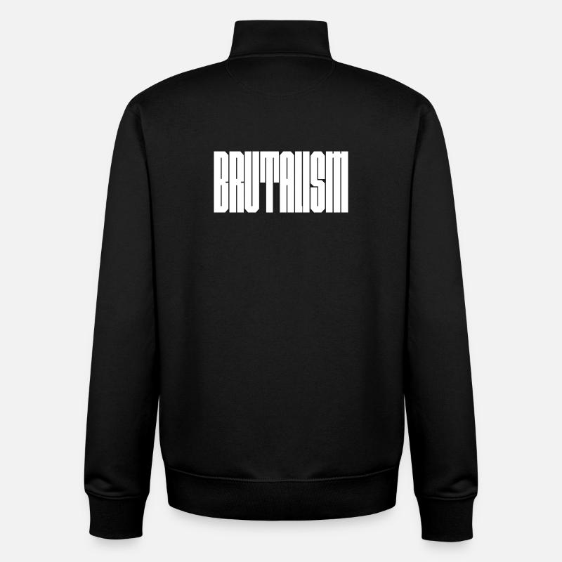 Bold Brutalism logo design - Unisex Organic Zip Sweatshirt by Stanley/Stella - black