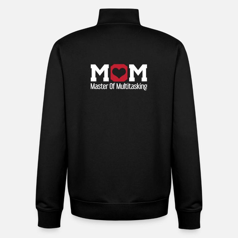 Maman Maître du design multitâche - Sweat zippé unisexe en coton bio Stanley/Stella - noir