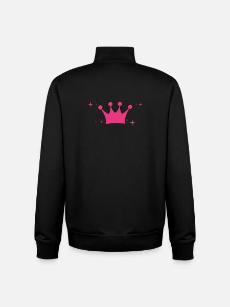 Crown - Gift Idea - Stars - Unisex Organic Zip Sweatshirt by Stanley/Stella - black