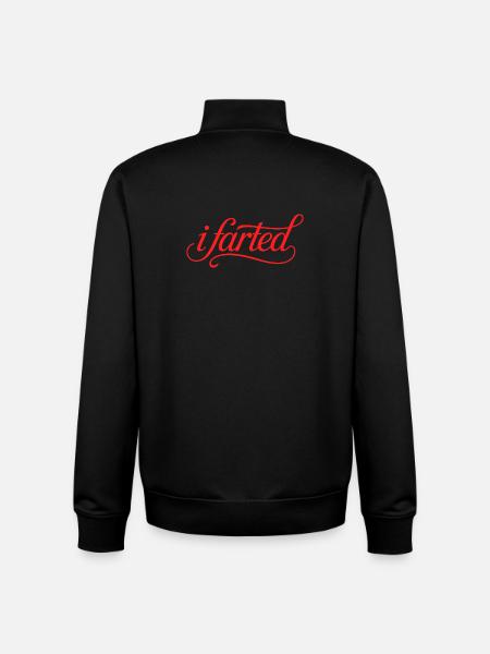 I farted - Funny Gen Alpha Logo - Unisex Organic Zip Sweatshirt by Stanley/Stella - black