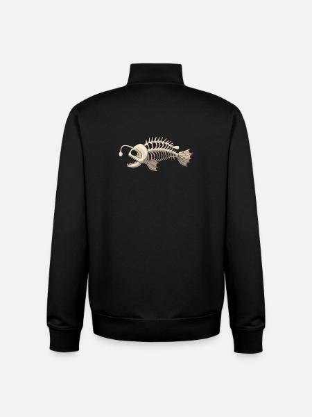 Poisson-grenouille - Sweat zippé unisexe en coton bio Stanley/Stella - noir