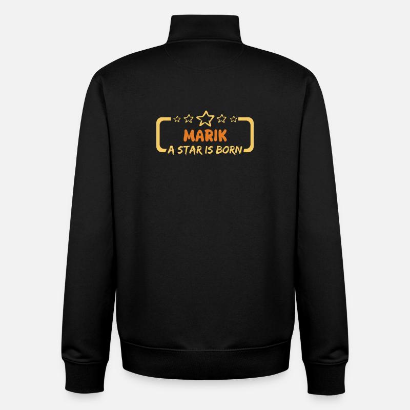 Héros Marik - Sweat zippé unisexe en coton bio Stanley/Stella - noir