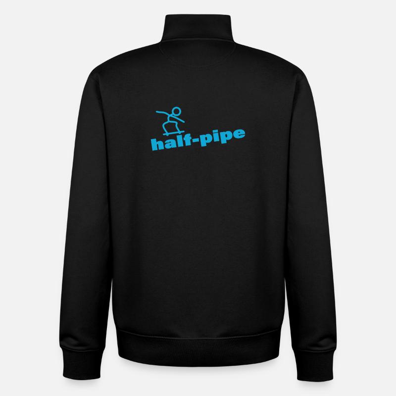 half pipe - Unisex Organic Zip Sweatshirt by Stanley/Stella - black