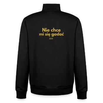 Ich will nicht reden – JJJ - Unisex Organic Zip Sweatshirt von Stanley/Stella - Schwarz - Hinten - AI Model Male 185 light (185cm)