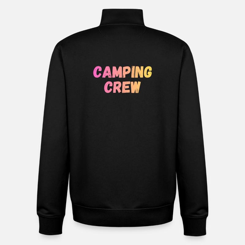 Équipe de camping - Sweat zippé unisexe en coton bio Stanley/Stella - noir