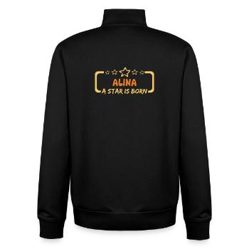 Geschenk für Alina - Unisex Organic Zip Sweatshirt von Stanley/Stella - Schwarz - Hinten - AI Model Male 185 light (185cm)