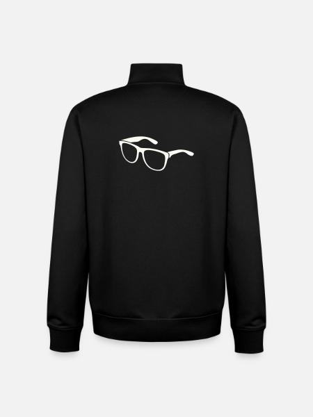 Sunglasses Silhouette Minimal Print - Unisex Organic Zip Sweatshirt by Stanley/Stella - black