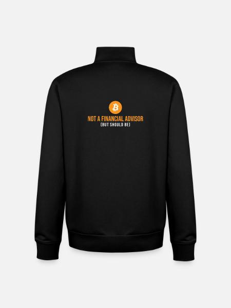 Pas conseiller financier Crypto Bitcoin Sarcasme - Sweat zippé unisexe en coton bio Stanley/Stella - noir