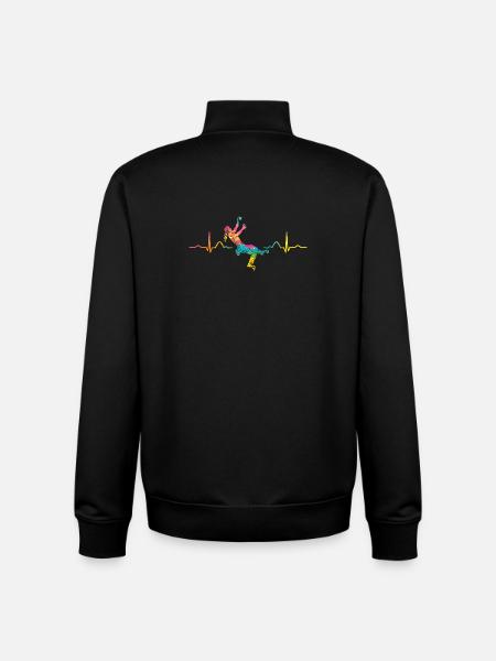 Boulderer Herzschlag Boulder Bouldern - Unisex Organic Zip Sweatshirt von Stanley/Stella - Schwarz