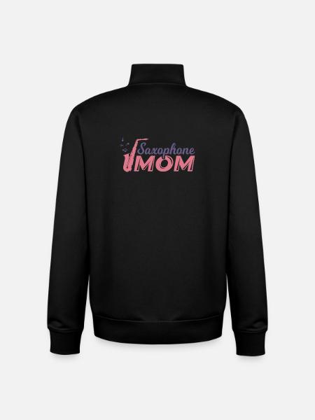 Saxophone Nut - Sweat zippé unisexe en coton bio Stanley/Stella - noir