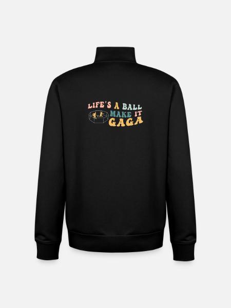 Life's A Ball Make It Gaga - Unisex Organic Zip Sweatshirt by Stanley/Stella - black