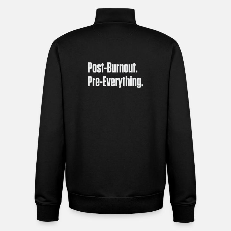 Post-Burnout, vor allem - Unisex Organic Zip Sweatshirt von Stanley/Stella - Schwarz