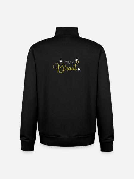 Team Braut - Unisex Organic Zip Sweatshirt von Stanley/Stella - Schwarz