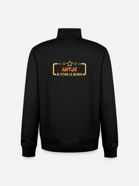 Saying Antje - Unisex Organic Zip Sweatshirt by Stanley/Stella - black