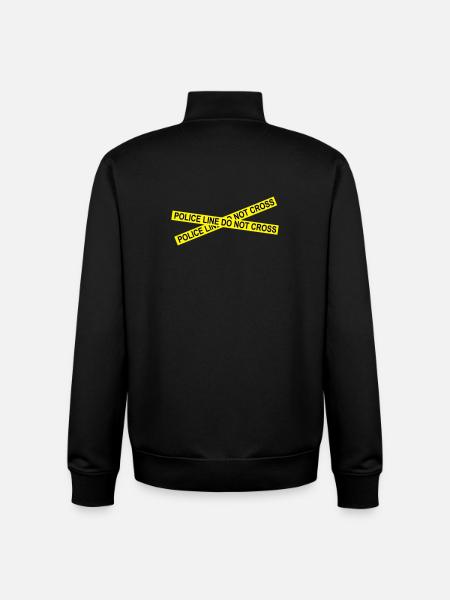 6061912 121806760 policeline - Unisex Organic Zip Sweatshirt by Stanley/Stella - black