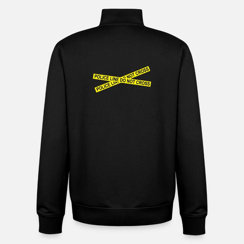 6061912 121806760 policeline - Sweat zippé unisexe en coton bio Stanley/Stella - noir