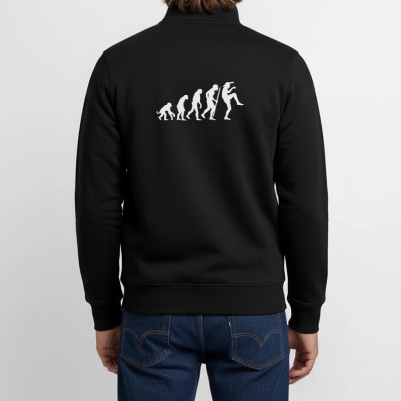 Drôle d’évolution Karaté Vintage 80s Crane Kick Sweat zippé unisexe en coton bio Stanley/Stella