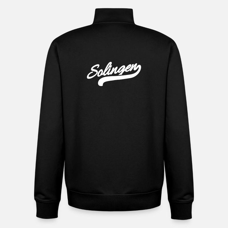 Solingen Retro - Unisex Organic Zip Sweatshirt von Stanley/Stella - Schwarz