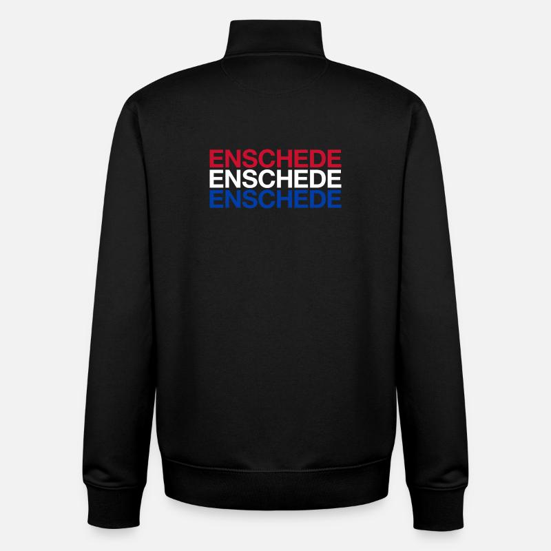 ENSCHEDE Netherlands Niederlande Flgge - Unisex Organic Zip Sweatshirt by Stanley/Stella - black