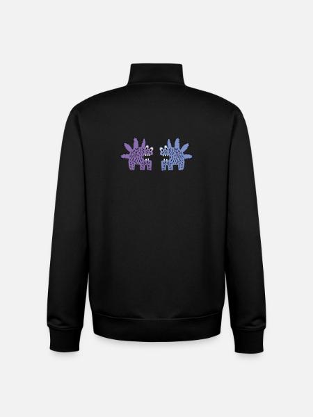 Monstres 2 mam - Sweat zippé unisexe en coton bio Stanley/Stella - noir
