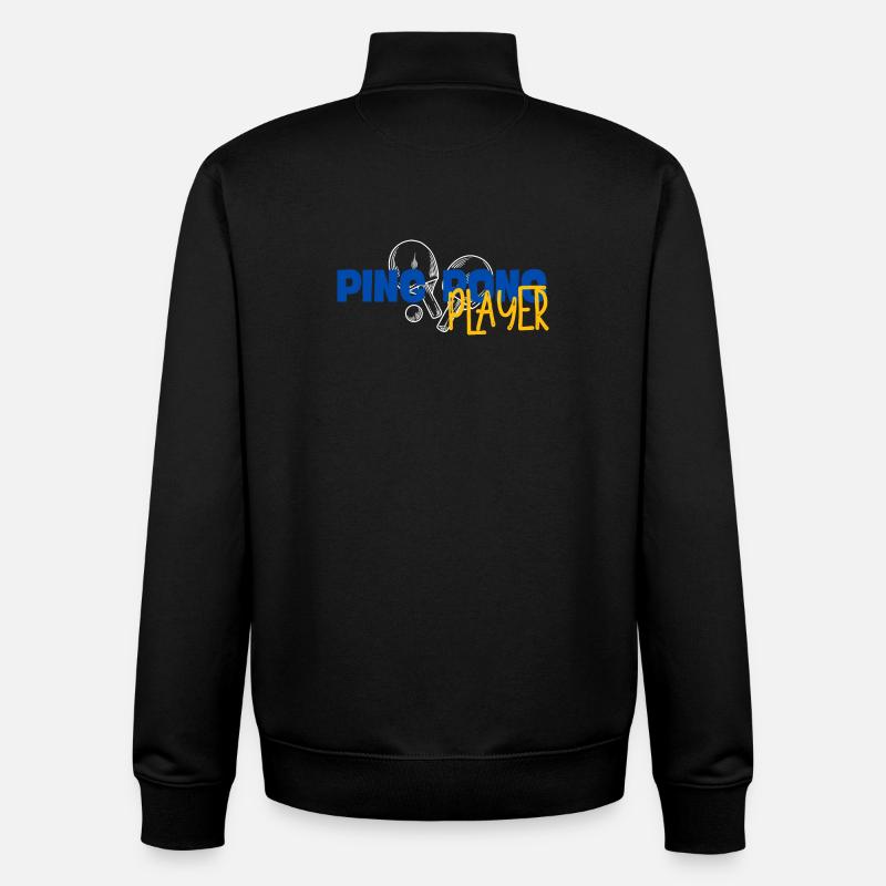 Ping Pong Player - Sweat zippé unisexe en coton bio Stanley/Stella - noir