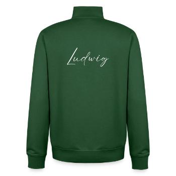 T-shirt Ludwig Name cadeau pour hommes - Sweat zippé unisexe en coton bio Stanley/Stella - vert bouteille - Dos - AI Model Male 185 dark (185cm)