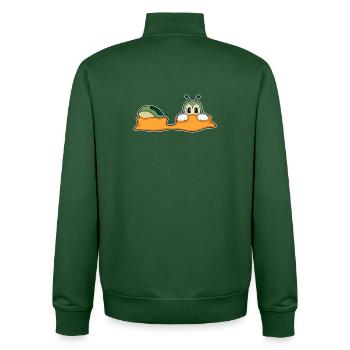 Trou de chenille dans le sol - Sweat zippé unisexe en coton bio Stanley/Stella - vert bouteille - Dos - AI Model Male 185 dark (185cm)