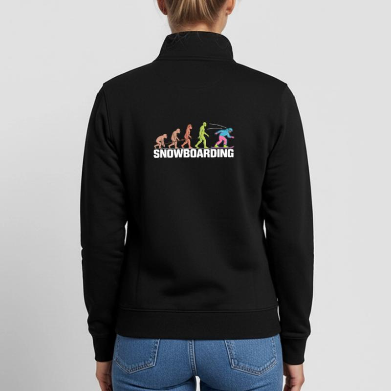 Évolution de la conception du snowboard Sweat zippé unisexe en coton bio Stanley/Stella