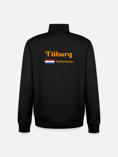 Tilburg, Netherlands- Stylish prints - Unisex Organic Zip Sweatshirt by Stanley/Stella - black