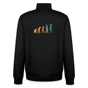 Evolution Golf Retro - Unisex Organic Zip Sweatshirt by Stanley/Stella - black - Back - AI Model Male 185 light (185cm)