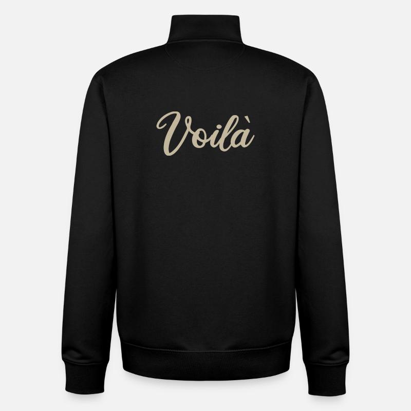 Voila Handlettered Script Design - Unisex Organic Zip Sweatshirt von Stanley/Stella - Schwarz