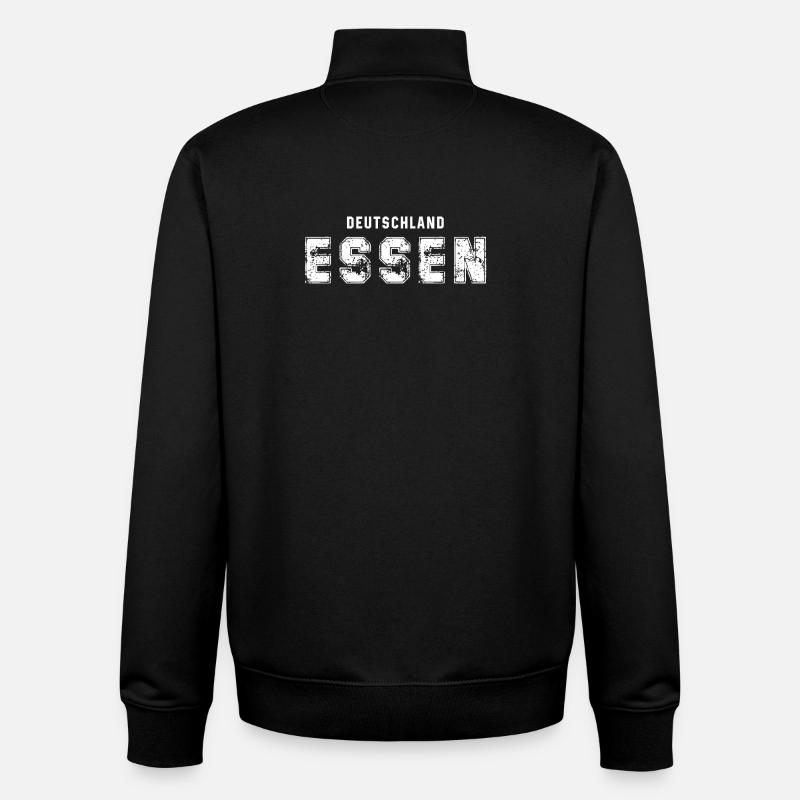 Deutscher Querformatdruck - Unisex Organic Zip Sweatshirt von Stanley/Stella - Schwarz