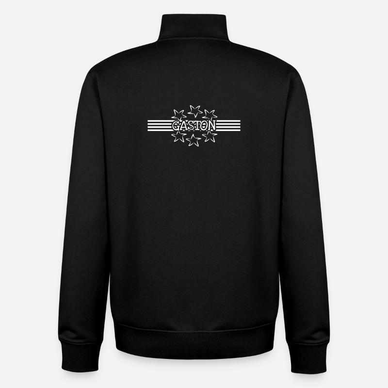 Étoile Gaston - Sweat zippé unisexe en coton bio Stanley/Stella - noir