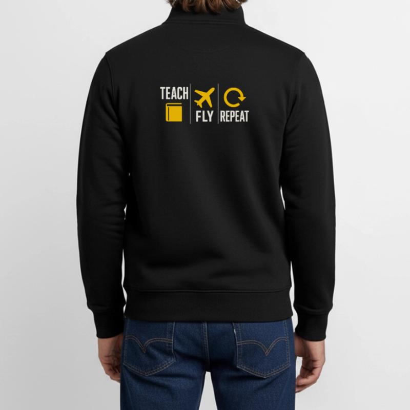 Flight Instructor Cfi Pilot Aviation Instructor Unisex Organic Zip Sweatshirt by Stanley/Stella