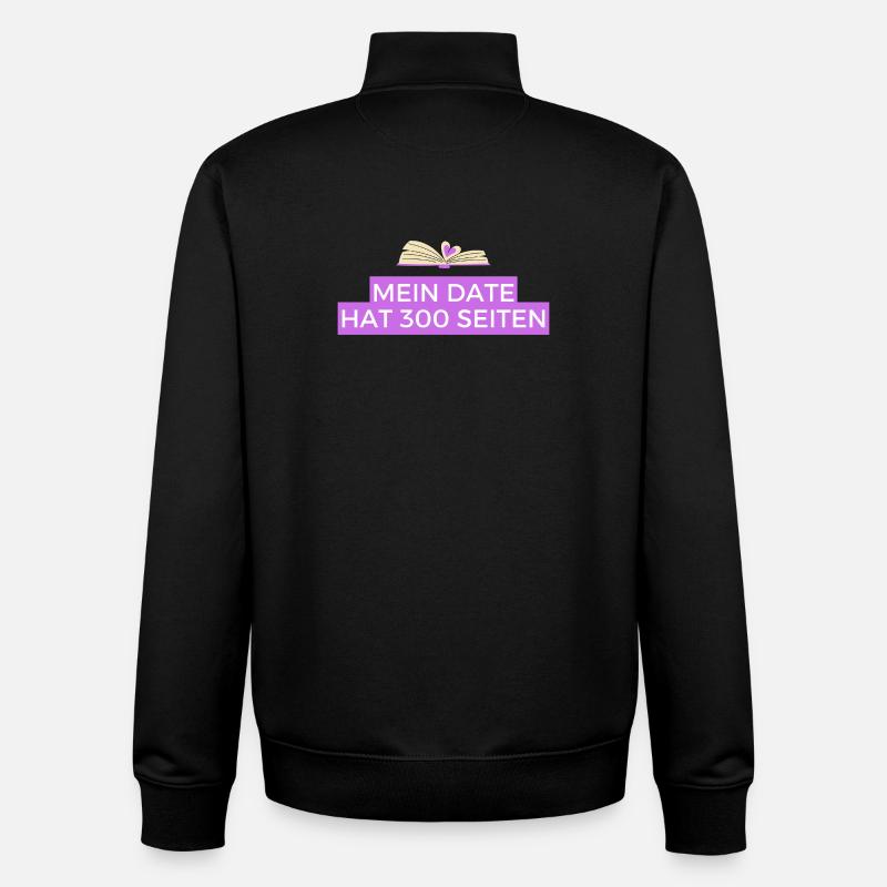 Mon rendez-vous a 300 pages - Sweat zippé unisexe en coton bio Stanley/Stella - noir