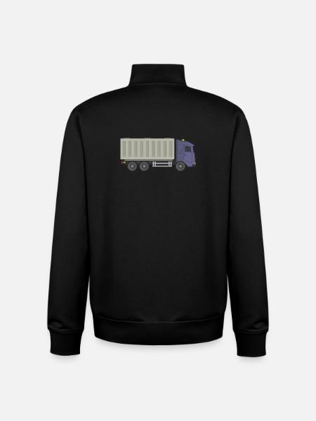 Container trucks - Unisex Organic Zip Sweatshirt by Stanley/Stella - black