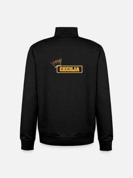 Cecilia as a name - Unisex Organic Zip Sweatshirt by Stanley/Stella - black